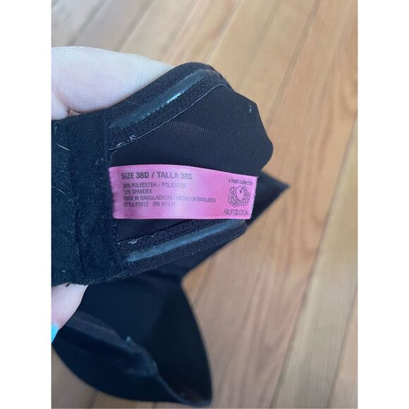 Fruit of the Loom Womens Black Underwire Strapless Padded Bra 38D - Picture 8 of 11